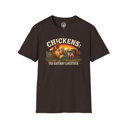 Chickens: The Gateway Livestock T-Shirt