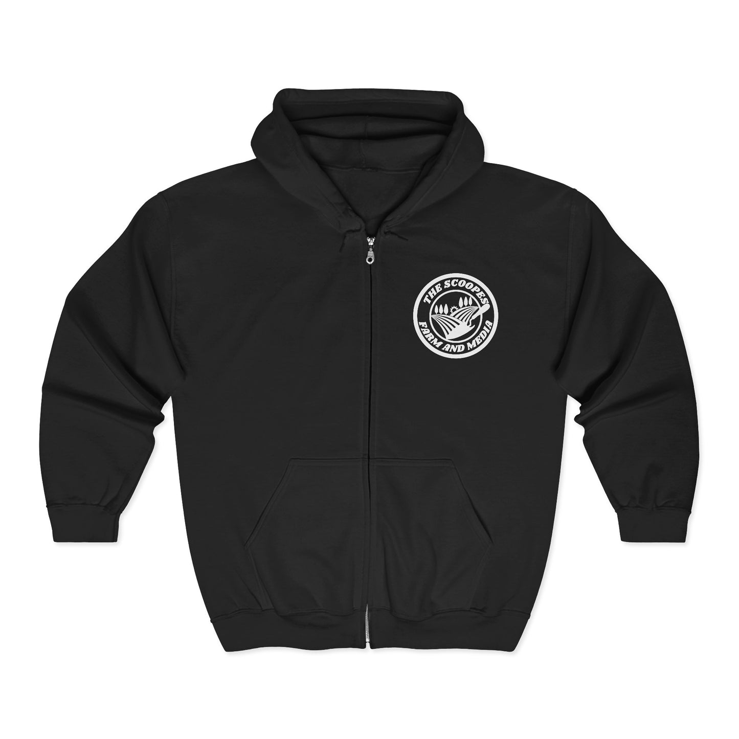 The Scoopes Farm and Media Full Zip Hooded Sweatshirt