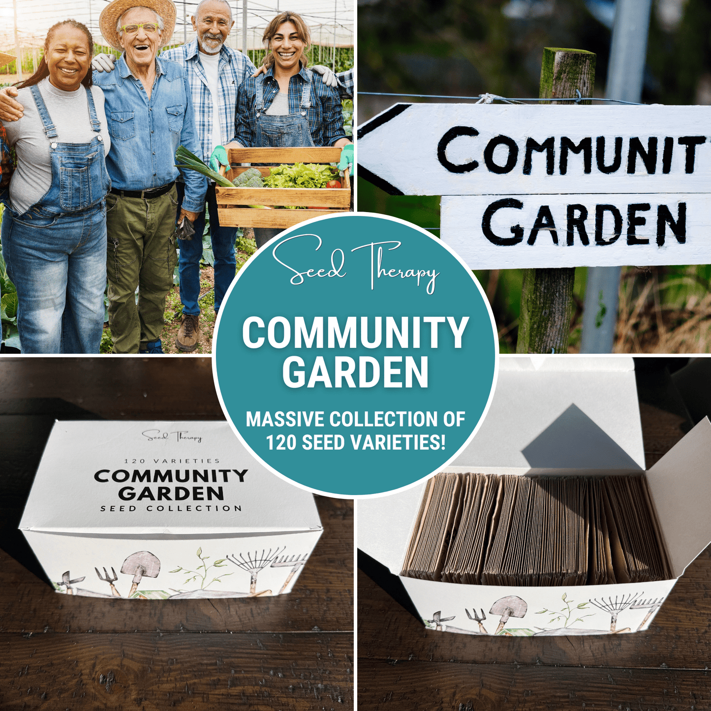 Community Garden Survival Seed Vault – 120 Seed Varieties