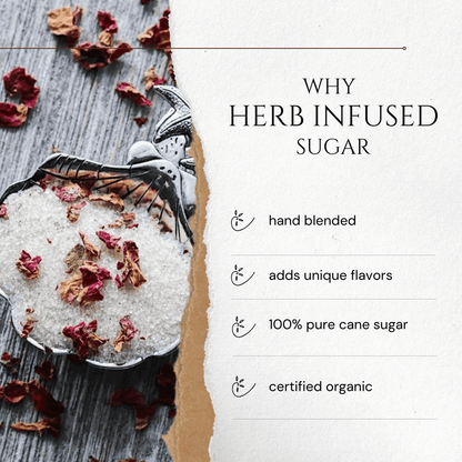 Rosemary Sage infused artisan culinary sugar